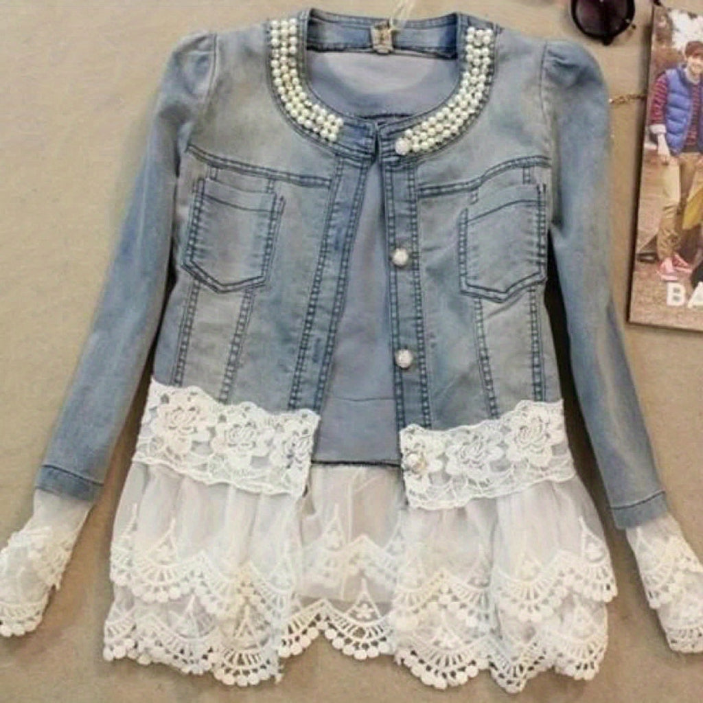 Plus Size, Women Jacket Fashion Chiffon Slim Casual Splice Coat Plus Size