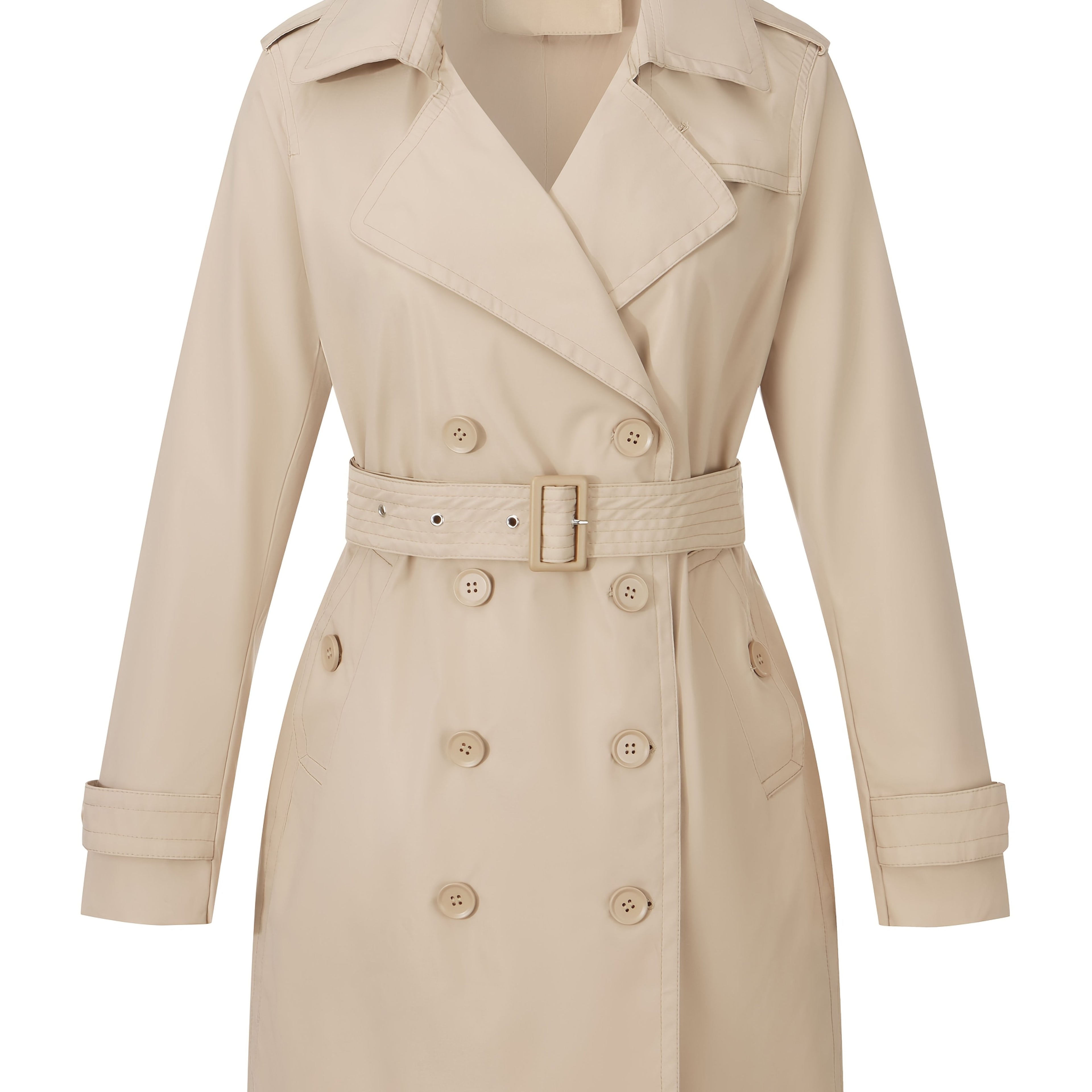 Womens Jacket Spring And Fall Fashion Long Trench Coat, Lightweight Windbreaker