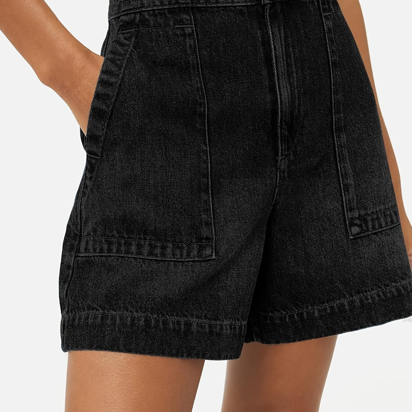 Women'S Casual Jean Shorts High Waisted Denim Shorts Wide Leg Summer Shorts With Pockets